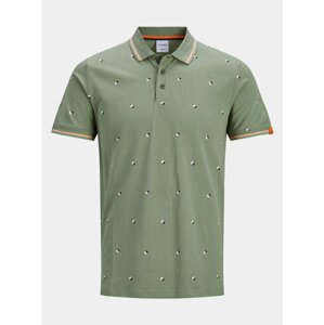 Zelené vzorované polo tričko Jack & Jones