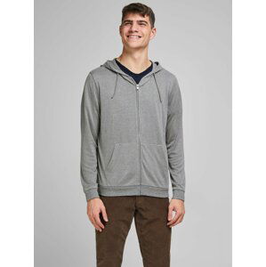 Šedá mikina s kapucí Jack & Jones Lance