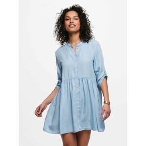Světle modré košilové volné šaty Jacqueline de Yong Olivia