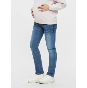 Modré těhotenské slim fit džíny Mama.licious