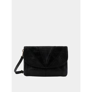 Černá kožená crossbody kabelka Pieces Gine