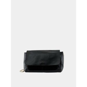 Černá kožená crossbody kabelka Pieces Gunna