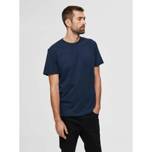 Tmavě modré basic tričko Selected Homme Norman