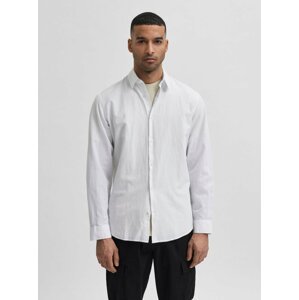 Bílá košile s příměsí lnu Selected Homme-New-Linen
