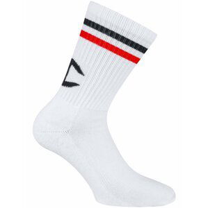 CHAMPION CREW SOCKS ROCHESTER C-LOGO 1x - Unisex ponožky s logem a pruhy 1 pár - bílá