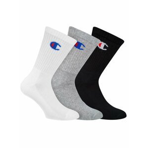 CHAMPION CREW SOCKS LEGACY 3x - Sportovní ponožky 3 páry - černá - šedá - bílá