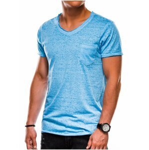 Pánské tričko bez potisku S1051 - nebesky modré