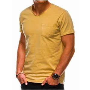 Pánské tričko bez potisku S1037 - žluté