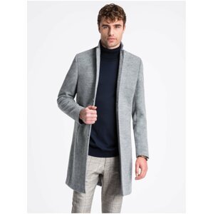 Pánský kabát C425 - šedý