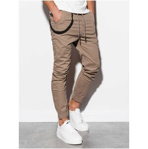 Béžové pánské slim fit kalhoty P908