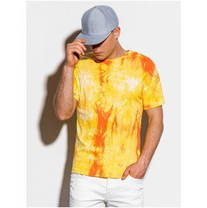 Pánské tričko Tie-Dye S1219 - žlutá