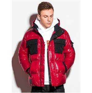 Pánská zimní bunda C457 - červená