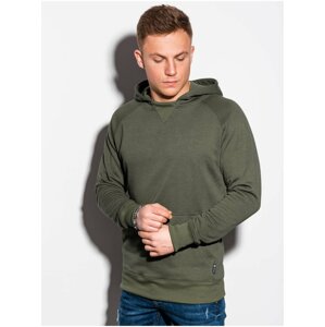 Pánská mikina s kapucí B1085 - khaki