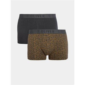 2PACK pánské boxerky S.Oliver tmavě šedé (26.899.97.4510.17G3)