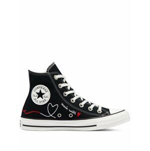 Converse černé kotníkové tenisky Valentine's Day Chuck Taylor All Star