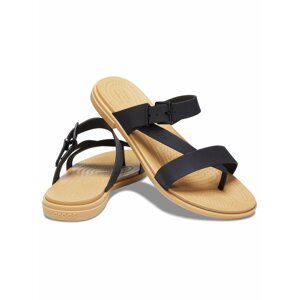 Crocs černé žabky Tulum Toe Post Sandal W Black