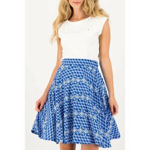 Blutsgeschwister modrá sukně Fullmoon Circle Skirt Dutch Delft