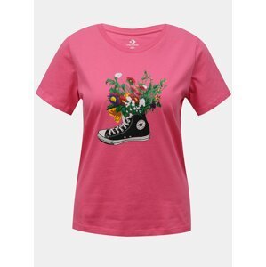 Converse růžové tričko Flowers Are Blooming