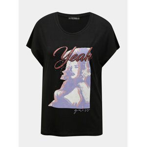 Guess černé tričko Leona Tee