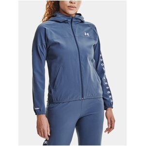 Bunda Under Armour Woven Hooded Jacket - modrá