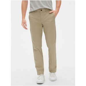 Béžové pánské kalhoty modern khakis in straight fit with GapFlex