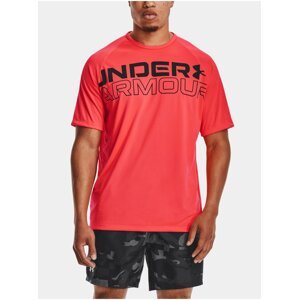 Tričko Under Armour TECH 2.0 WORDMARK SS - červená