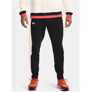 Kalhoty Under Armour RIVAL FLC AMP SNAP PANT - černá