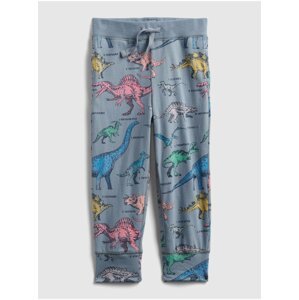 Šedé klučičí dětské tepláky print pull-on joggers