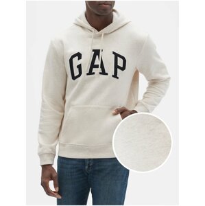 Bílá pánská mikina GAP Logo fleece arch