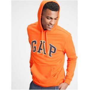 Oranžová pánská mikina GAP Logo v-fleece arch po snl