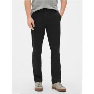 Černé pánské kalhoty modern khakis in straight fit with GapFlex