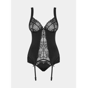 Svůdný korzet Heartina corset black - Obsessive černá