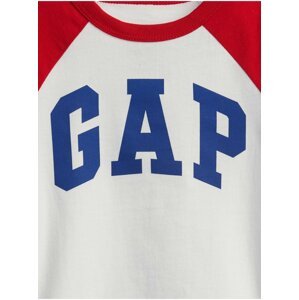 Bílé klučičí dětské tričko GAP Logo fr ss ptf