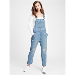 Modré dámské džíny s laclem v-slouchy overall lt ingrid dest