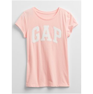 Růžové holčičí dětské tričko GAP Logo v arch