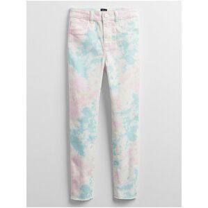 Barevné holčičí dětské džíny v-mr jegging tie dye