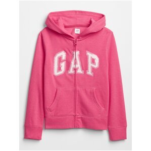 Růžová holčičí dětská mikina GAP Logo fz
