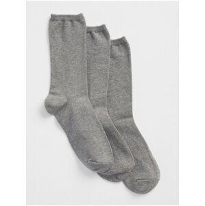 Sada tří párů dámských ponožek v šedé barvě GAP