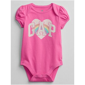 Růžové holčičí baby body GAP Logo v-g bf bs