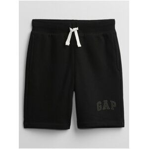 Černé klučičí dětské kraťasy GAP Logo v short