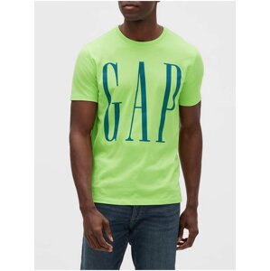 Zelené pánské tričko GAP Logo v-ss corp