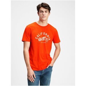 Oranžové pánské tričko v-cali moto