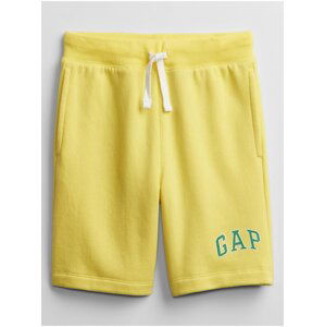 Žluté klučičí dětské kraťasy GAP Logo v short