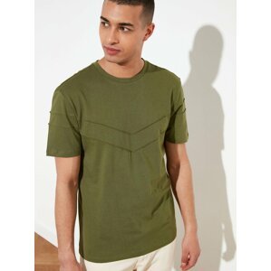 Zelené pánské tričko Trendyol