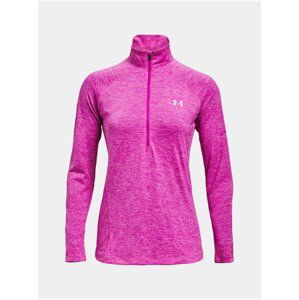 Tričko Under Armour Tech 1/2 Zip - Twist - růžová