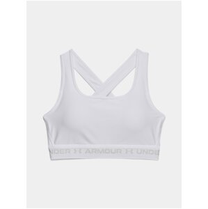 Bílá sportovní podprsenka Under Armour UA Crossback Mid Bra