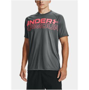 Tričko Under Armour UA TECH 2.0 WORDMARK SS - šedá