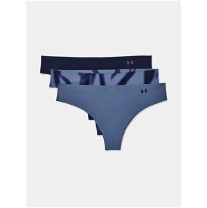 Tanga Under Armour PS Thong 3Pack Print - modrá