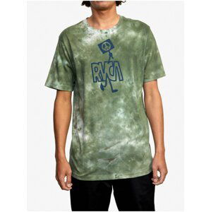 RVCA PEACE OUT green pánské triko s krátkým rukávem - zelená