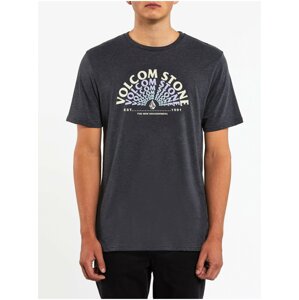 Volcom Eminate HEATHER BLACK pánské triko s krátkým rukávem - černá